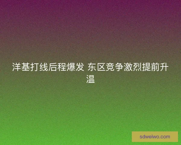 洋基打线后程爆发 东区竞争激烈提前升温